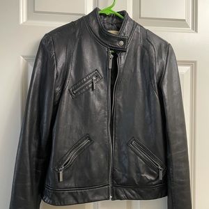 Michael Kors moto biker genuine leather jacket
